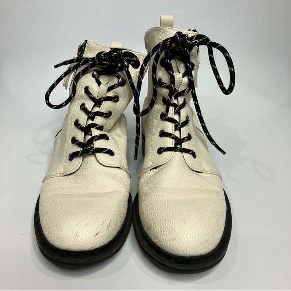 Bare traps Amysue white combat boots zip up women’s size 7.5 punk casual - Picture 3 of 9
